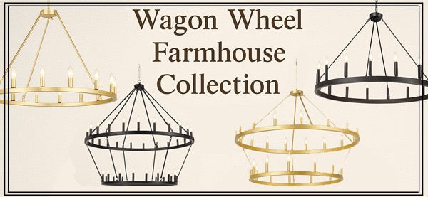 Wagon Wheel Farmhouse Chandeliers