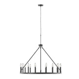 16-Light 39.3"W Candle-Style Wagon Wheel Metal Chandelier For Ha0llway Bedroom Living Room Dining Room