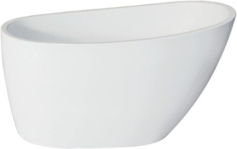 VTRS482627 48-Inch Acrylic Freestanding Tub with Drain, Glossy White
