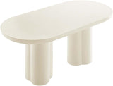 EEI-6764-WHI Caspian 72" Oval Concrete Dining Table, White