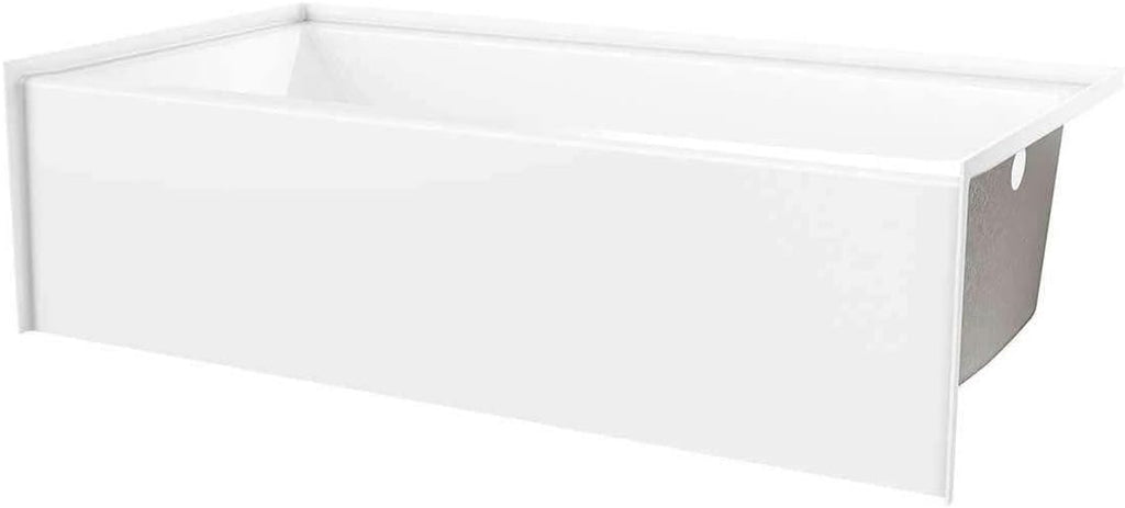 Prism 60 in. L x 32 in. W Acrylic Alcove Right-Hand Drain Bathtub, White