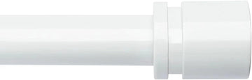 Curtain Rods for Windows 16 to 144 Inches Adjustable Length 1 Inch Diameter Window Curtain Rod with Aluminium End Cap