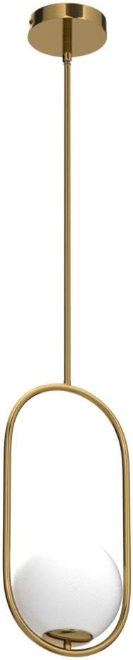 Modern Pendant Lighting Gold Globe Pendant Light Fixture,Mid Century Chandelier One Light Hanging Fixture for Kitchen