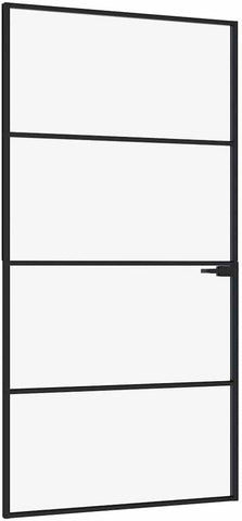 VidaXL vidaXL Interior Door, Aluminum Frame Glass Door, Inner Door with Alloy Handle for Bathroom Be