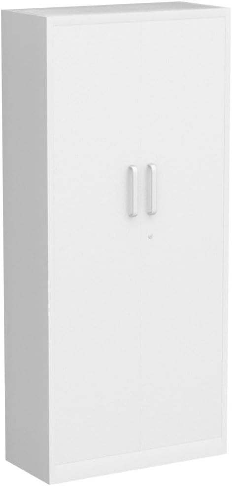 Metal Garage Storage Cabinet with 2 Doors and 5 Adjustable Shelves - 71" Steel Lockable File Cabinet,Locking Tool