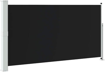 63x118.1 in Retractable Patio Side Awning for Balcony Black
