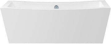 MNO7035SFSR 70" Free Standing Acrylic Soaking Tub with Reversible Drain - White