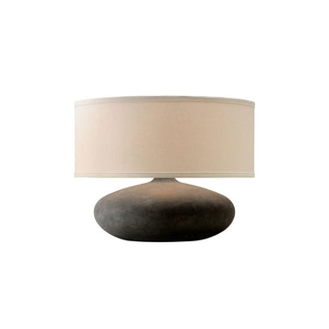 Zen 1-Light Table Lamp | Graystone Finish | Made of Ceramic & Textile | 14" Overall Height