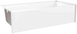 Prism 60 in. L x 30 in. W Acrylic Alcove Left-Hand Drain Bathtub, White