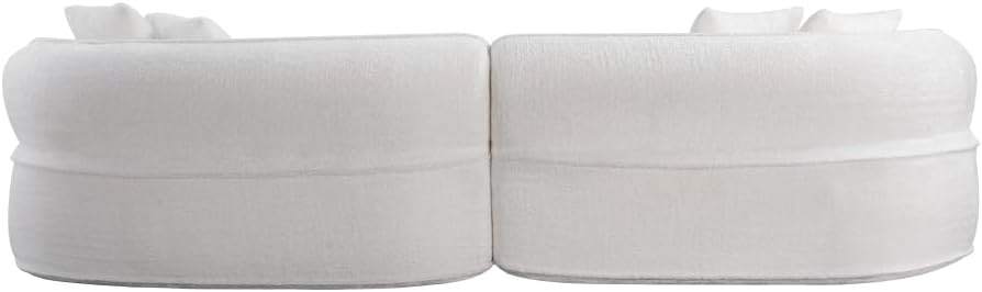 Modern Curved L-Shape Luxury Sectional Oversized Sofa: Minimalist Design, Comfy Sleeper Couch & Reception Spaces