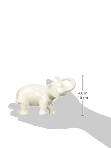 Ceramic Elephant Figurine, White (Small)