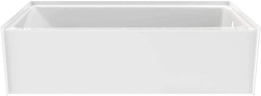 Prism 60 in. L x 30 in. W Acrylic Alcove Right-Hand Drain Bathtub, White