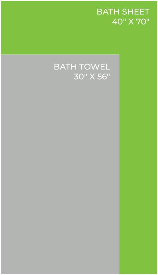 Resort Bath Sheet - Soft Bamboo Viscose - Blue Lagoon - 40" x 70" | Extra Large, Plush Quick Dry Towel with Turkish
