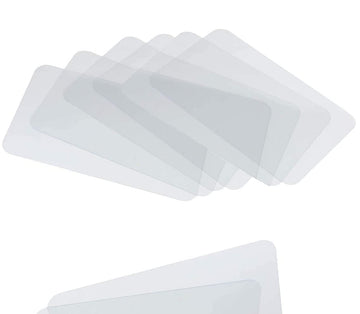 Clear Plastic Placemats Set of 6, 17.5x12 Transparent Vinyl Table Mats