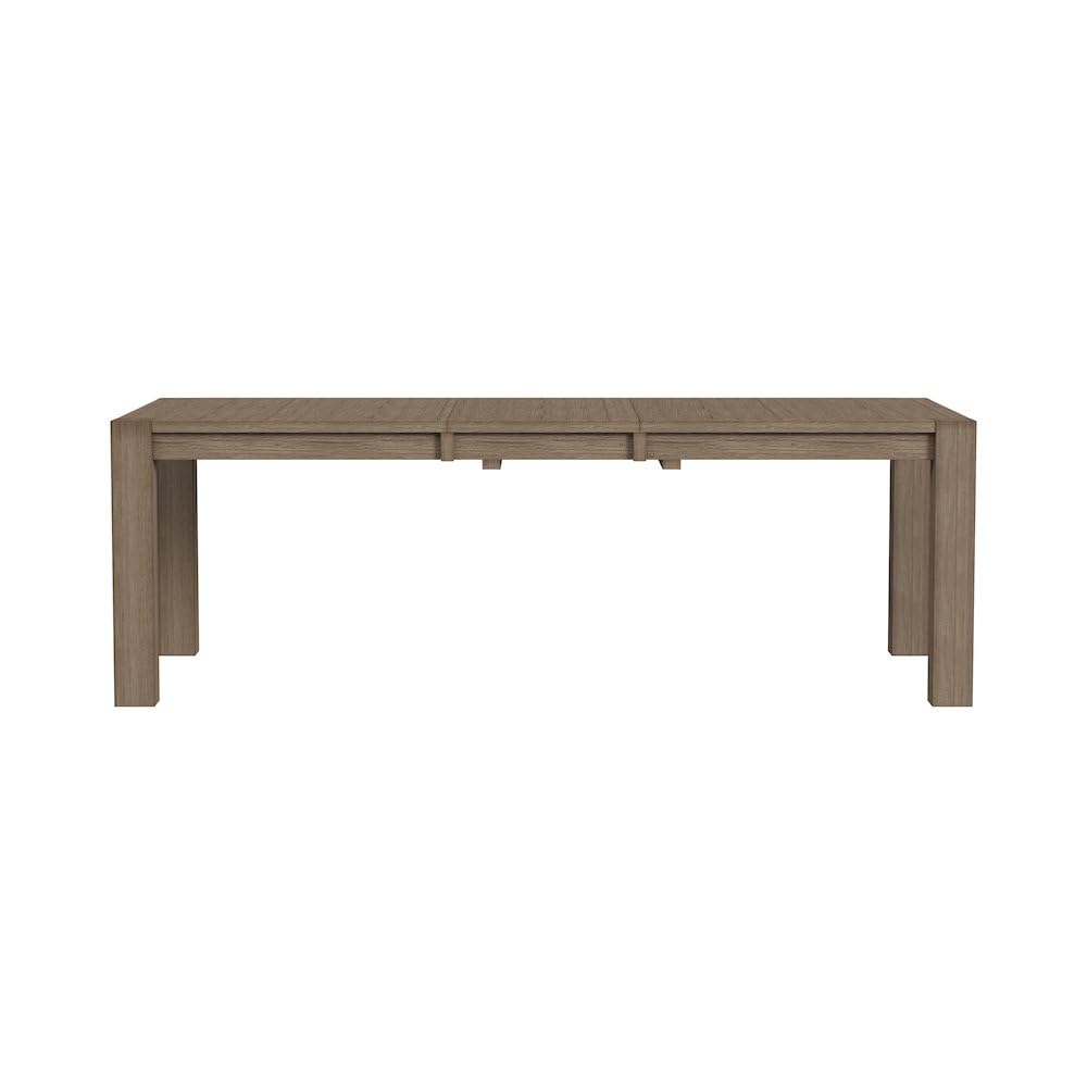 Anacortes Dining Solid Mahogany Dining Table with Self-Storing Leaf, Extendable Kitchen Table, Seats Up to 8, Dark