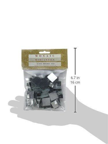 Mirrored Glass Tiles, Assorted Square, 100/Pack