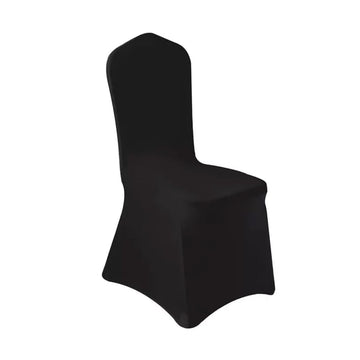 100 Pcs Black Washable Removable Universal for Wedding Party Dining Banquet Polyester Spandex Stretch Slipcovers