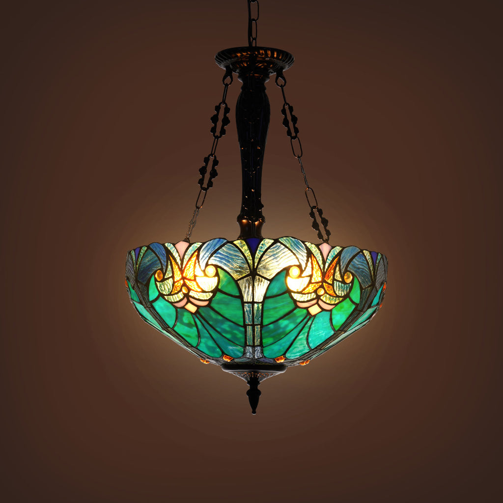 3-Light Dimmable Tiffany Antique Unique/statement Pendant