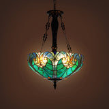 3-Light Dimmable Tiffany Antique Unique/statement Pendant
