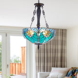 3-Light Dimmable Tiffany Antique Unique/statement Pendant