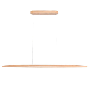 39" 24W Wood LED Linear Pendant Light Fixture Led Dining Room Light Dimmable Hanging Light Fixture Kitchen Island