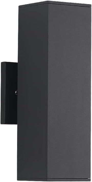 Aluminum Modern Outdoor Wall Light, Exterior Outdoor Wall Sconce Up Down Light Fixtures Matte Black [UL Listed]