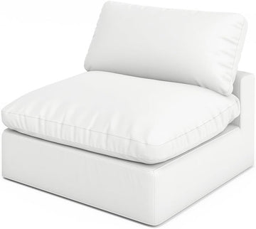Cloud Modular Sectional Sofa, Oversized Down Feather Filled Sectional Sofa Comfy Upholstered Deep Seat Couches for Living Room, Convertible Spacious Sleeper Sofa Bed, Sofa Covers Washable&Replaceable
