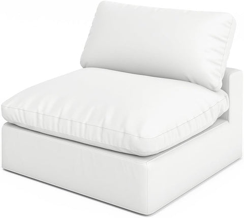 Cloud Modular Sectional Sofa, Oversized Down Feather Filled Sectional Sofa Comfy Upholstered Deep Seat Couches for Living Room, Convertible Spacious Sleeper Sofa Bed, Sofa Covers Washable&Replaceable A124-B0DXF8PKTS