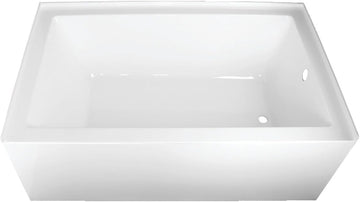 Aqua Eden VTAP603622R 60-Inch Acrylic Alcove Tub with Right Hand Drain, White