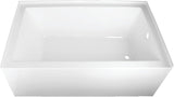 Aqua Eden VTAP603622R 60-Inch Acrylic Alcove Tub with Right Hand Drain, White