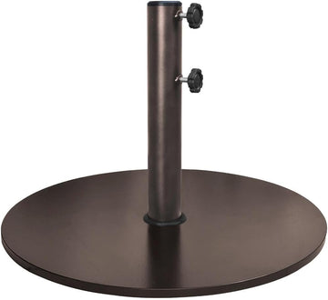 USA Up to 140 lbs Heavy Duty Round Umbrella Base, Steel Plate Patio Umbrella Stand Holder or Patio Table