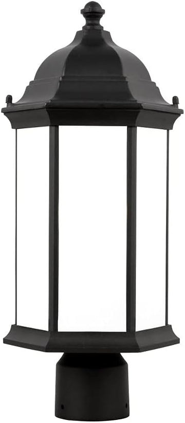 Sevier-1 Light Medium Outdoor Post Lantern in Traditional Style-8.13 Inch wide 17.75 Inch high-Blac