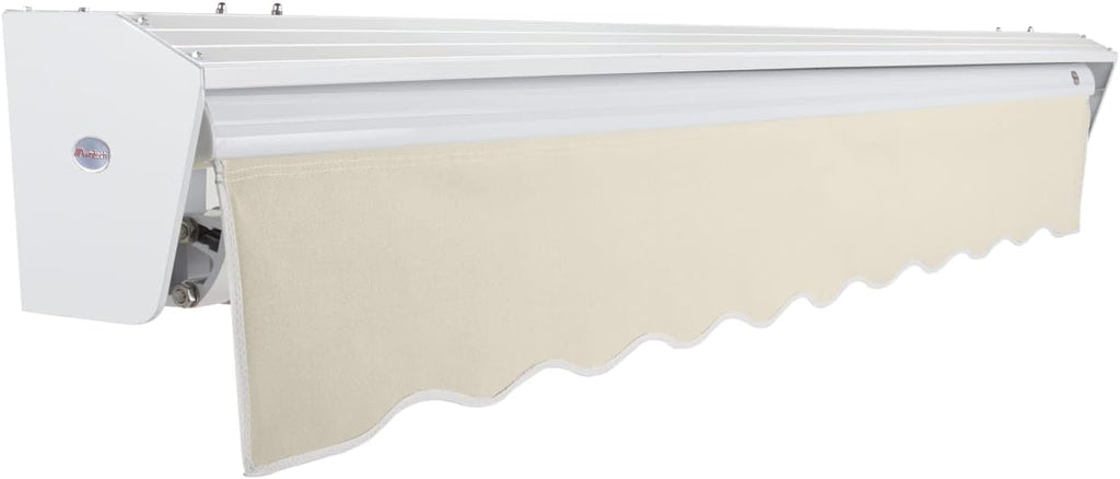 18' Destin Right Motor (18' x 10') Retractable Patio Awning, Linen