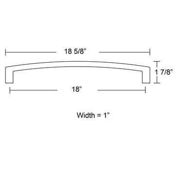 Bauhaus Appliance Pull Available as Single, Concealed Surface (CS), or Back to Back (BTB) in 2 Sizes and 7 Finishes