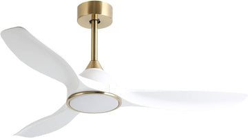 52 Inch 6 Speed High CFM Quiet DC Motor Modern Ceiling Fan with Lights Remote Control