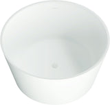 Dowell 078 48" Round Luxury Stone Resin Solid Surface Freestanding Bathtub White Modern-Roud 48"