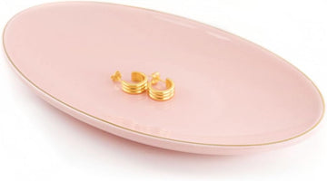 Ceramic Key Bowl for Entryway Table, 7 x 4 Key Dish Tray Catch All Bowl, Small Decorative Bowl for Key Jewelry Ring