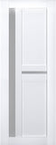 Slab Barn Door Panel Frosted Glass | Veregio 7288 White Silk | Sturdy Finished Doors | Pocket Closet