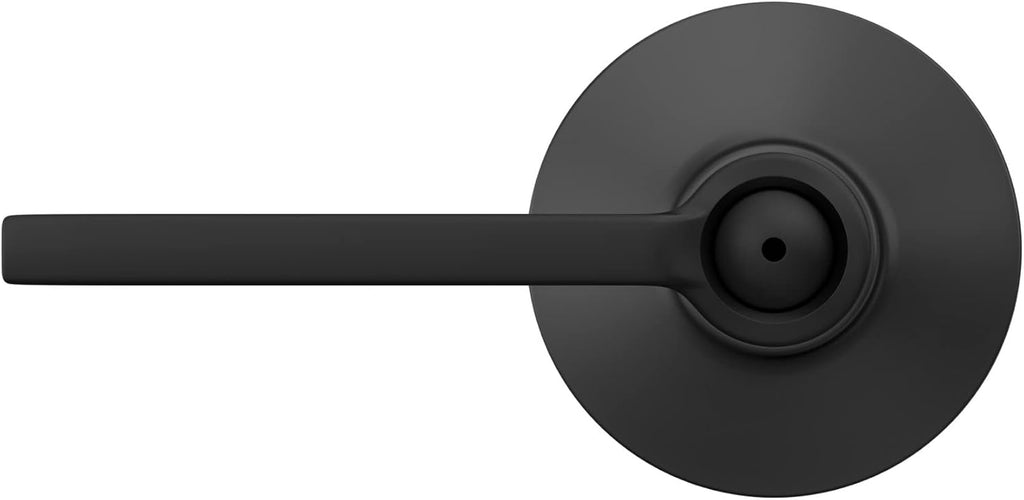 F40 V LAT 622 Latitude Door Lever, Bed & Bath Privacy Lock, Matte Black