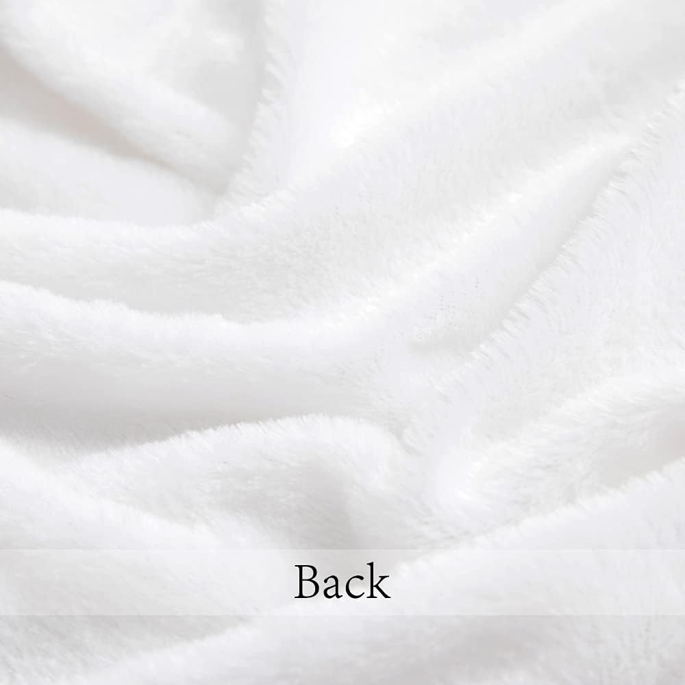 Pack of 2 White Throw Pillow Covers Luxury Fluffy Pillows Faux Fur Decorative Pillows Plush Cushion Case Fuzzy