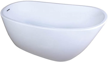 VTRS592928 59-Inch Contemporary Freestanding Acrylic Bathtub, White
