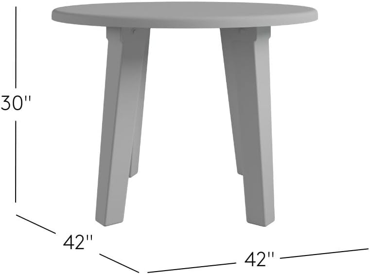 Jofran Reclamation 42" Rustic Reclaimed Solid Wood Round Dining Table
