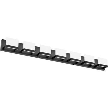 LED Modern Bathroom Vanity Light Fixtures, 7 Lights Black Vanity Lighting Wall Lights Up and Down LED Light Fixtures