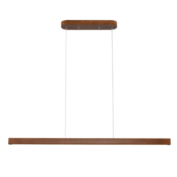 71" Wood Linear Pendant Light Modern LED Dimmable Ceiling Hanging Light Fixtures Wood Linear Chandeliers 40w Kitchen
