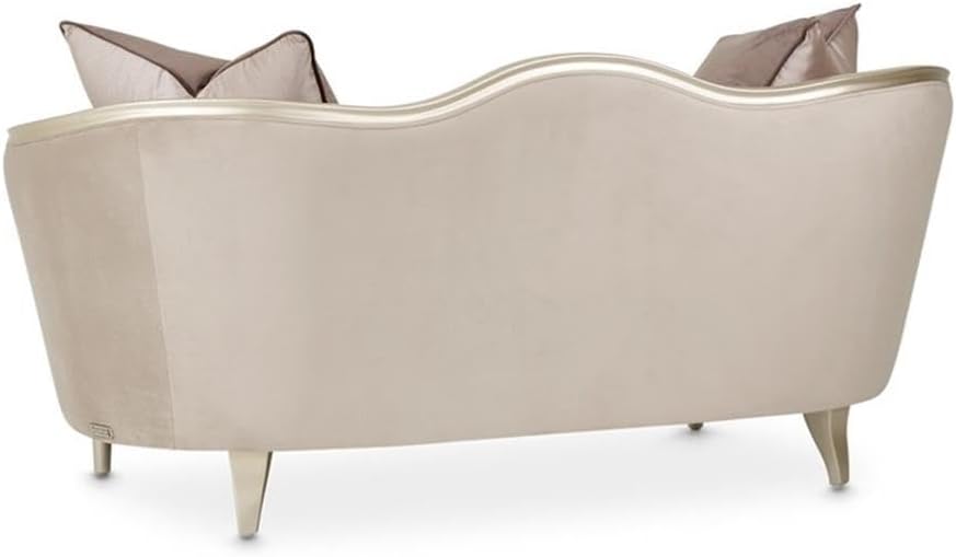 Villa Cherie Velvet Loveseat in Porcini/Hazelnut Brown