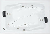 72 in. x 54 in. Acrylic Rectangular Drop-In Combination Bathtub with Center Drain in White