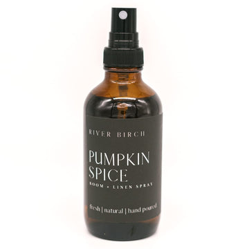 Pumpkin Spice Scented Linen and Room Spray | Home Fragrance | 4 oz Glass Amber Bottle | Luxury Signature Scent