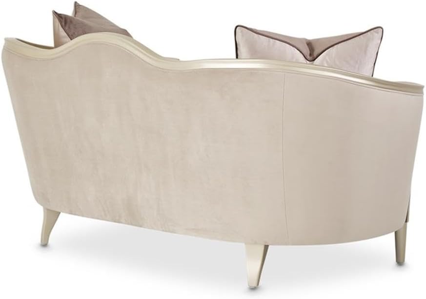 Villa Cherie Velvet Loveseat in Porcini/Hazelnut Brown