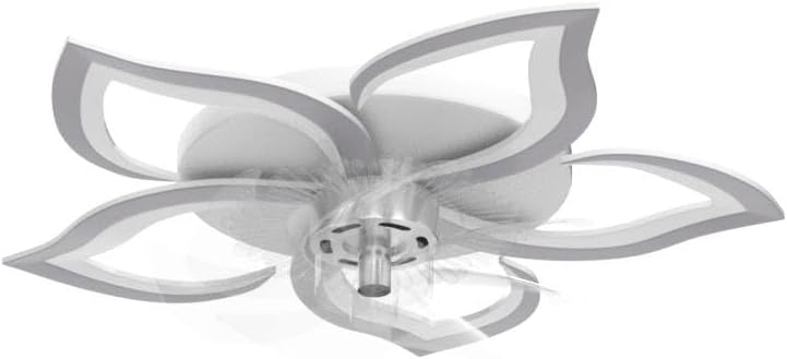 Low Profile Ceiling Fan with Lights,110v Modern Dimmable Flower Shape, Remote Control/app Control