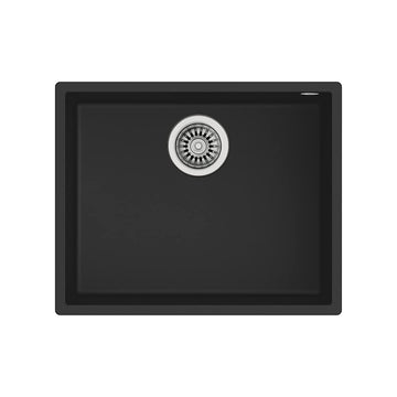 Kitchen Sink Made of Granite (Tegranite) with a Single Bowl Square 50.40 TG-black-115230020, Black